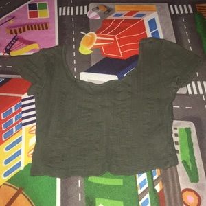 Green crop top